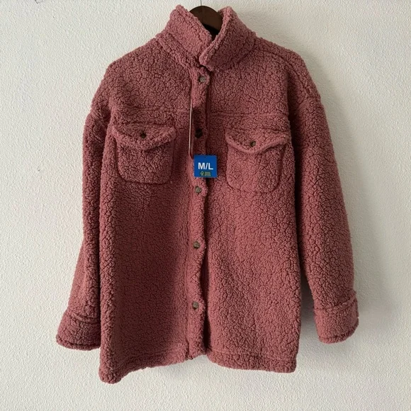 32 Degrees Heat Sherpa Shacket Cozycore Hygge M/L Shacket Loungewear Fall Winter - Picture 12 of 12